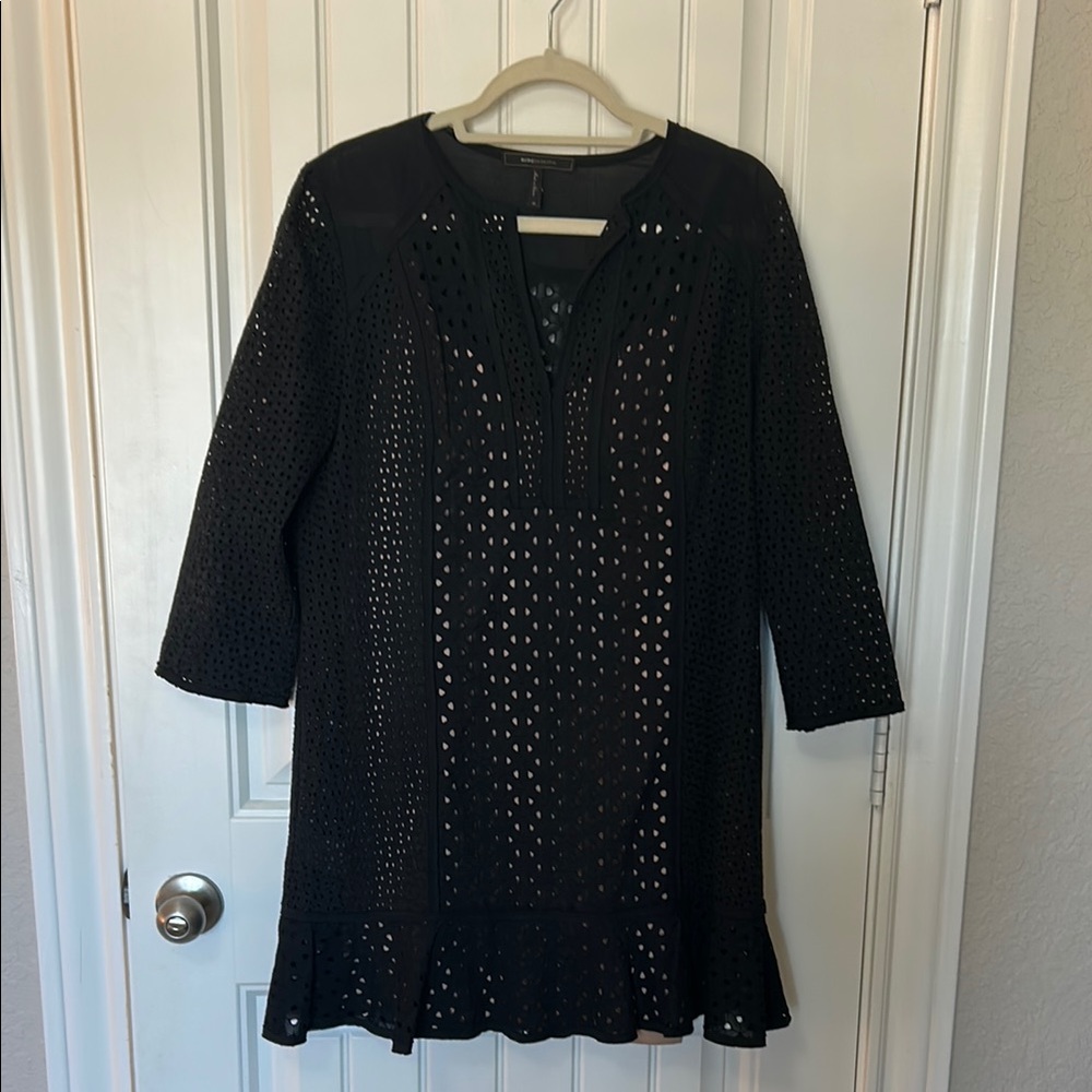 BCBGMaxAzria Black Eyelet Dress